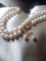 Промо до 27.12! Перли със злато 18 и 14 карата/колие+обеци/, снимка 5