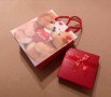 Колие Сърце + Кутийка + Торбичка Подарък за жена за 8 март розов кварц посребрено, снимка 2