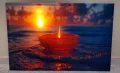 Светеща картина с LED осветление - свещ и залез, снимка 2