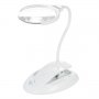 Настолна увеличителна лупа стойка LED осветление за четене шиене на гоблени бродиране козметик бюро, снимка 13