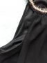 Черна рокля свободно падаща с фина създаваща комфортно усещане черна подплата, елегантна и удобна, снимка 14