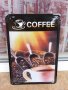 Метална табела кафе магазин еспресо капучино лъжички лъжици, снимка 1 - Декорация за дома - 43107419