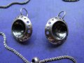 Сребърен комплект - Висулка и обеци , снимка 3