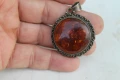 Сребърен медальон с кехлибар, снимка 8
