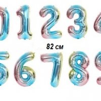 82 см 0-9 цветни цифра число години балон Рожден ден фолио фолиев за парти, снимка 1 - Други - 26100510