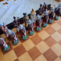 Изящен шах с оловни фигури, снимка 3 - Колекции - 43918797