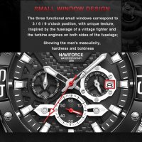 Мъжки часовник NaviForce Хронограф NF8019 SB., снимка 10 - Мъжки - 34779159