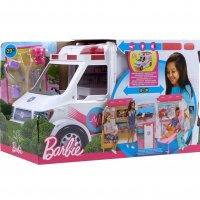 Barbie Мобилна клиника - игрален комплект с линейка FRM19, снимка 1 - Коли, камиони, мотори, писти - 32386301