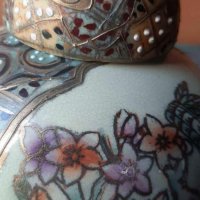 Антика старинна ваза SATSUMA изцяло ръчна израбатка  , снимка 18 - Антикварни и старинни предмети - 37705180