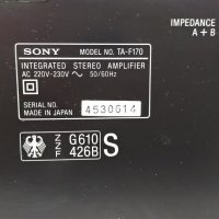 Стерео усилвател Sony TA-F170, снимка 6 - Ресийвъри, усилватели, смесителни пултове - 33364935