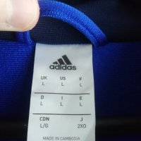 Adidas оригинално синьо горнище анцуг Адидас размер L, снимка 4 - Спортни дрехи, екипи - 43212906