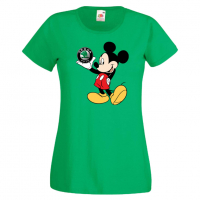 Дамска тениска Mickey Mouse Skoda .Подарък,Изненада,, снимка 3 - Тениски - 36529147