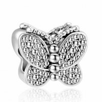 Outlet Sale Елемент пеперуда с  бели камъни/нов, снимка 1 - Колиета, медальони, синджири - 28272192