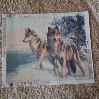 Диамантен гоблен "Вълци", снимка 4 - Гоблени - 43727841