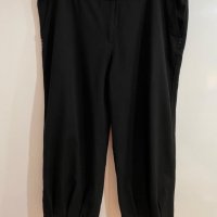 Марков макси дамски стилен 7/8 панталон с цип и джобове в черно, снимка 1 - Панталони - 37745680