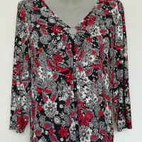 Елегантна нова цветна блуза XL, снимка 2 - Блузи с дълъг ръкав и пуловери - 36704447