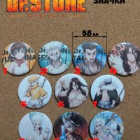 Аниме Значки Dr.Stone, снимка 1 - Други - 32638274