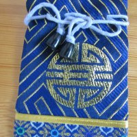 Традиционна торбичка тип пунгия от плат DELL от Монголия-3, снимка 4 - Други ценни предмети - 28727238