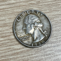 1/4 долар (Quarter Dollar) 1964 г D, САЩ - сребърна монета, снимка 2 - Нумизматика и бонистика - 44893882