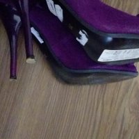 Чисто нови, естествен велур, снимка 3 - Дамски обувки на ток - 34954139