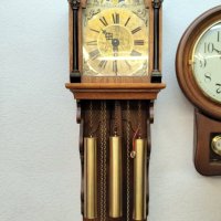 Стар стенен часовник с махало, 4/4 Westminster Frisian Warmink Wuba с фаза на луната, снимка 1 - Антикварни и старинни предмети - 43750472