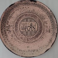 гръцка керамична чиния 32 см за окачване на стена, от остров Родос, снимка 1 - Декорация за дома - 39288965