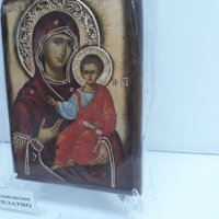Икона на платно А5 на Пресвета Майка Богородица Закрилница - ръчна изработка . Модел Д., снимка 8 - Икони - 37797123