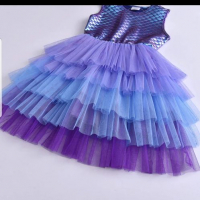 Детска лилава рокля Русалка, снимка 4 - Детски рокли и поли - 35685022
