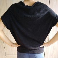 Широка черна блуза, снимка 3 - Блузи с дълъг ръкав и пуловери - 27456024