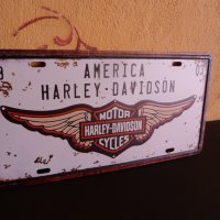 Метална табела America Harley Davidson Харлей Дейвидсън мотоциклети, снимка 2 - Колекции - 43575315
