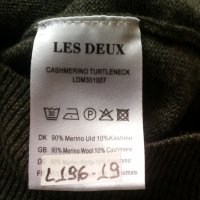 LES DEUX 90% Merino Wool 10% Cashmere размер L поло 90% Мерино вълна 10% Кашмир - 685, снимка 12 - Пуловери - 43504934