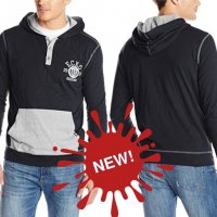 ПРОМО 🍊 ECKO UNLTD 🍊 Мъжки суичър с качулка в черно BLACK HOODIE нов с етикети, снимка 3 - Суичъри - 11790406