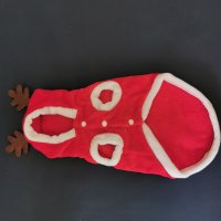 Коледна дрешка с еленски рогца, подходяща за малки кученца. Размер M, снимка 2 - За кучета - 42956370