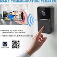 Интелигентен видео звънец Безжичен звънец Smart WiFi Дистанционен, снимка 7 - Друга електроника - 42951737