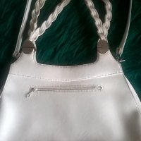 чанта дамска естествена кожа бяла, снимка 2 - Чанти - 28171162