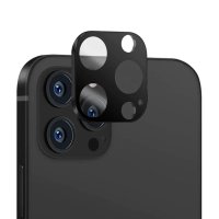 Стъклен протектор за камера за iPhone 14 Pro / 14 Pro Max (черен), снимка 1 - Фолия, протектори - 43776130