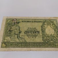50 лири 1951 Италия - рядка, снимка 1 - Нумизматика и бонистика - 34917073