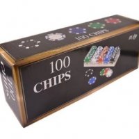 Покер чипове 100 покер чипа комплект в кутия, снимка 3 - Други игри - 37951809