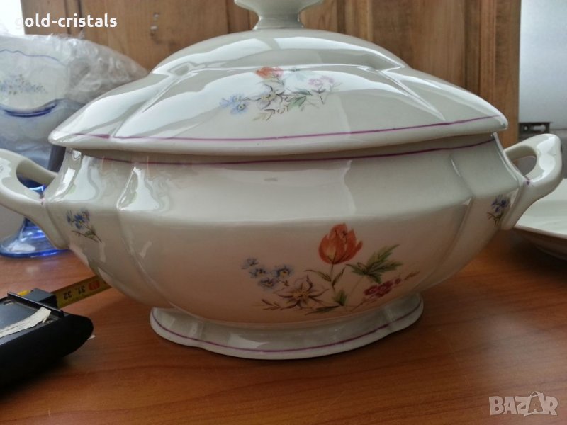 Стар български порцелан супник, снимка 1