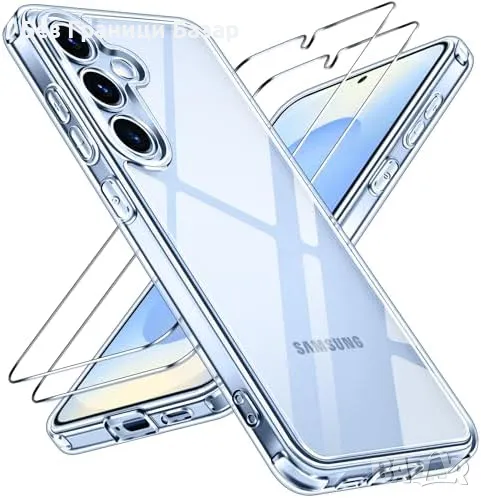 Нов Кристално чист кейс за Samsung S25 5G – Военна защита + 2 протектора, снимка 1