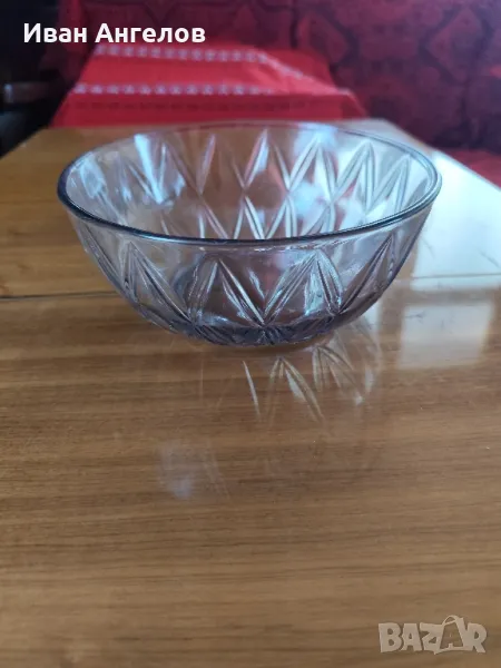 Нова синя стъклена фруктиера , снимка 1