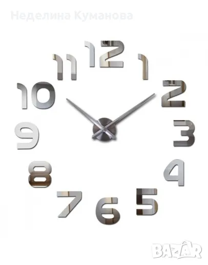 ❌️ 3D СТЕНЕН ЧАСОВНИК С АРАБСКИ ЦИФРИ, снимка 1