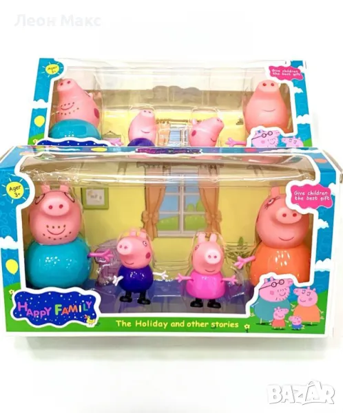 Фигурки Пепа Пиг семейство, Peppa Pig, 4 броя, за торта , снимка 1