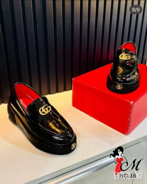 мъжки лачени мокасини louis vuitton christian dior gucci, снимка 1