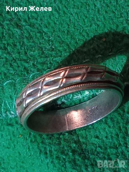 ИЗИСКАН ОРНАМЕНТИРАН СРЕБЪРЕН ПРЪСТЕН СРЕБРО 925 ДВУКОМПОНЕНТЕН ВЪРТЯЩ се Тип ХАЛКА 40223, снимка 1