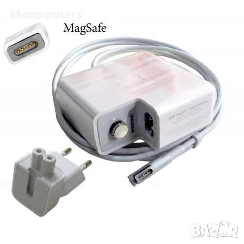 Оригинално Зарядно за лаптоп (Original Laptop Adapter) Apple - MagSafe 16.5V / 3.65A / 60W - (MS1 L , снимка 1