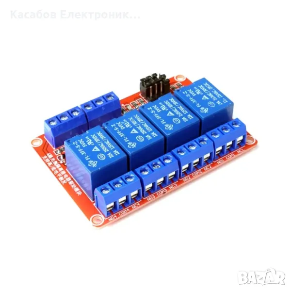 Четириканално реле 5V 10A HL/LL 4-канално, снимка 1