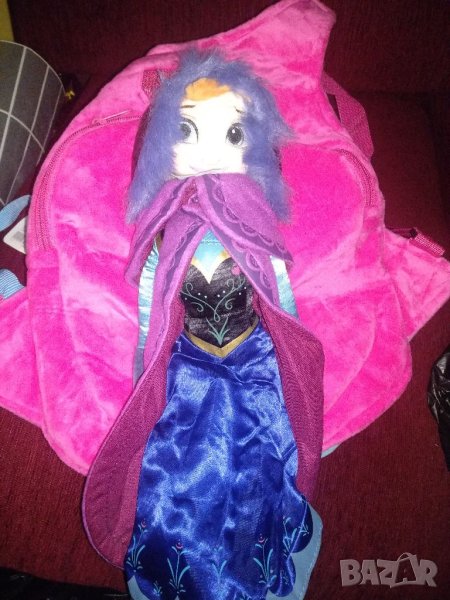 Плюшена кукла Анна с раничка и с Елза.Размер - 42 см, снимка 1