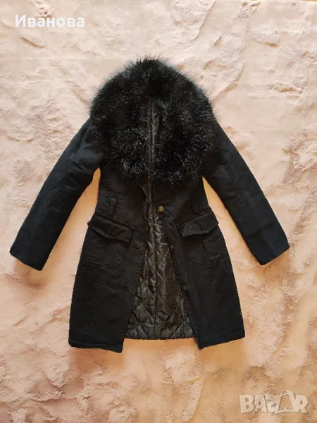 Палтенце ХС размер ,с пух (колана липсва), снимка 1