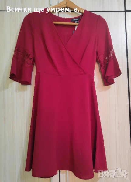 Червена рокля с етикет, снимка 1